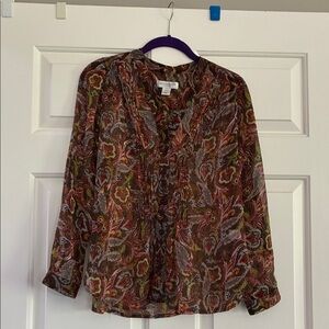 Christopher & Banks Multicolor Paisley Top
